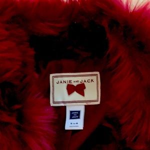 Janie and Jack purple magenta fur coat